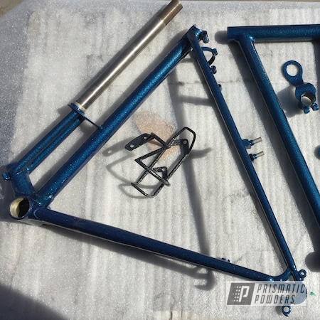 Powder Coating: Maui Blue PPB-5210,Bike,Bicycle,Silver Artery PVS-3014