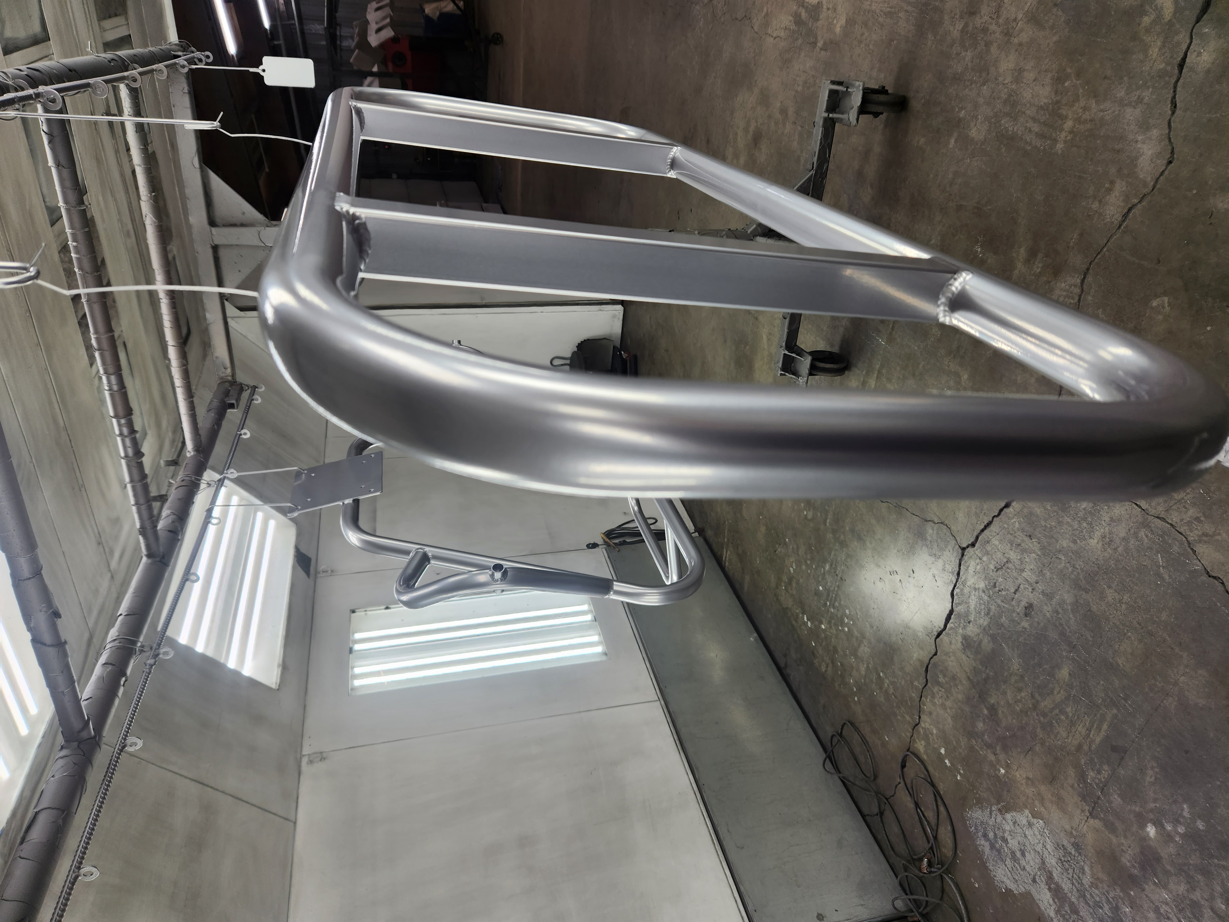 Raft Frame coated with a Illusion Purple and Clear Vision Finish | Prismatic Powders