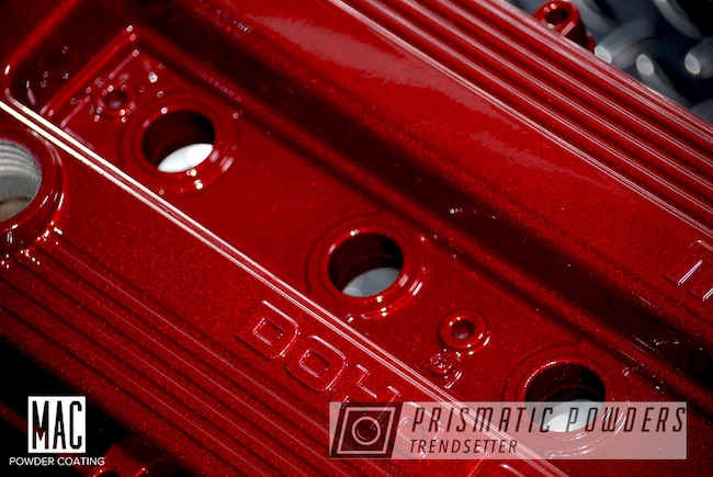 Powder Coating: Valve Covers,Illusion Cherry PMB-6905,Clear Vision PPS-2974,Mazda,Automotive