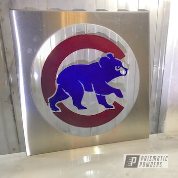 Chicago Cubs Powder Coated Sign 