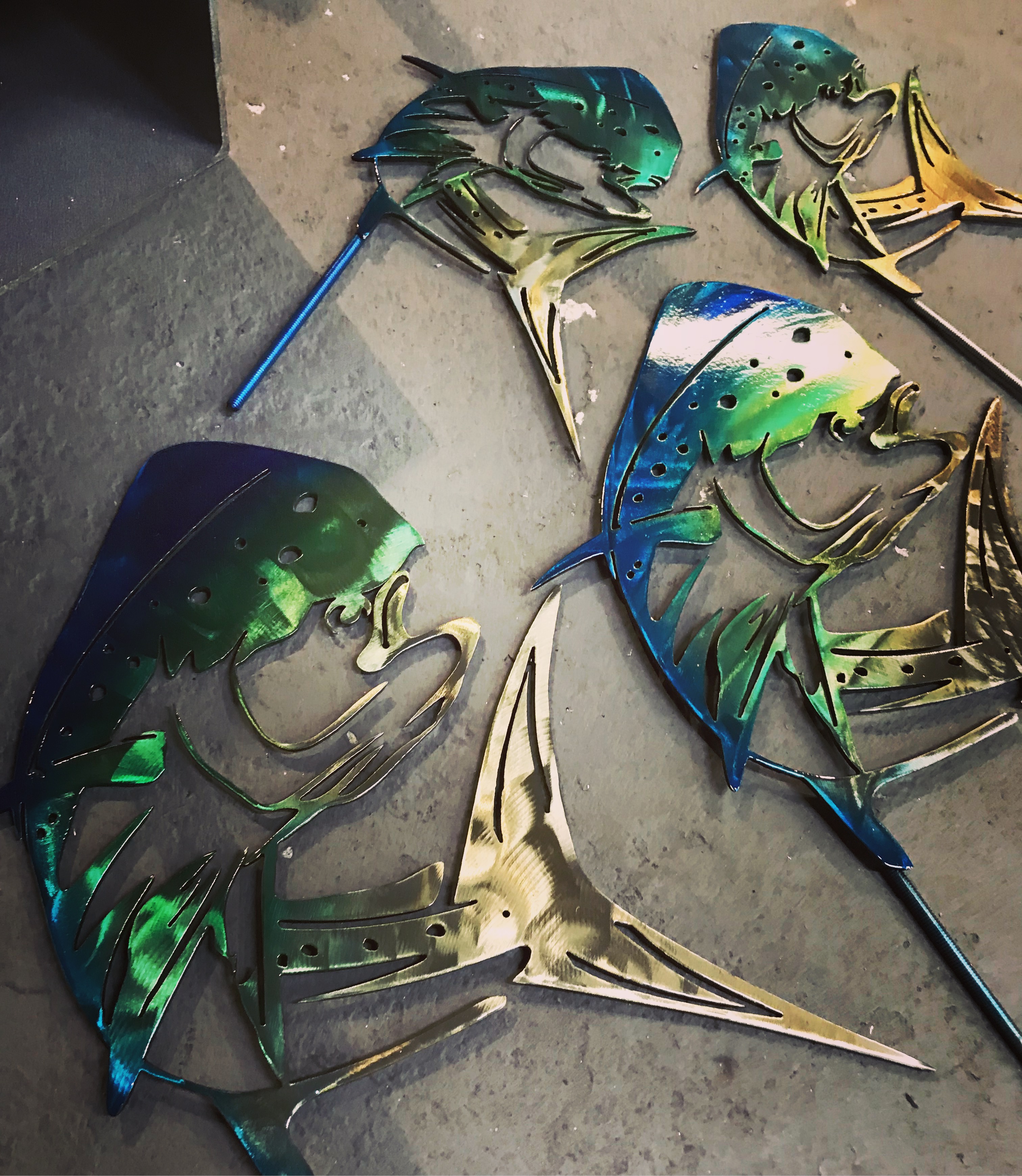 Fish Powder Design Fish Themed Metal Art Pieces in a Custom Powder Coat Finish | Prismatic ...