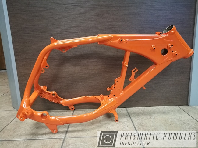 Powder Coating: International Orange PSS-2779,Motorcycle Frame,Motorcycle Parts,Solid Tones