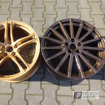 Powder Coated Bronze And Gold Wheels