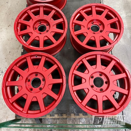 Powder Coating: Rims,MATTE VERY RED PSB-10851,Automotive,Wheels