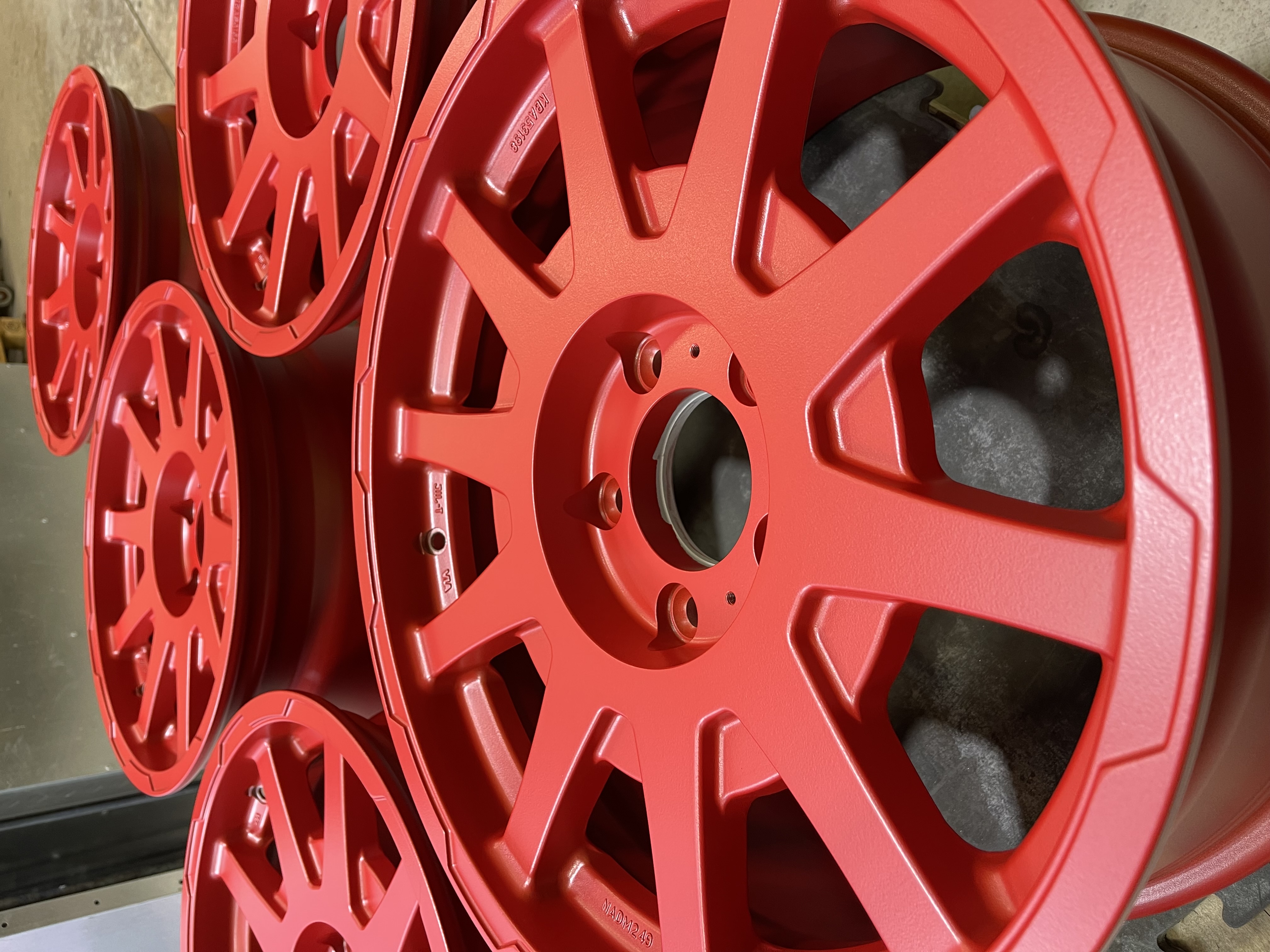 Red Sparco Rims Sparco Dakar Wheels using PSB-10851 | Prismatic Powders
