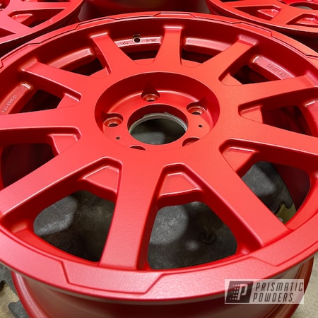 Powder Coating: Rims,MATTE VERY RED PSB-10851,Automotive,Wheels