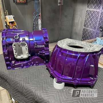 Allison Transmission Powder Coated In Majestic Purple And Polished Aluminum