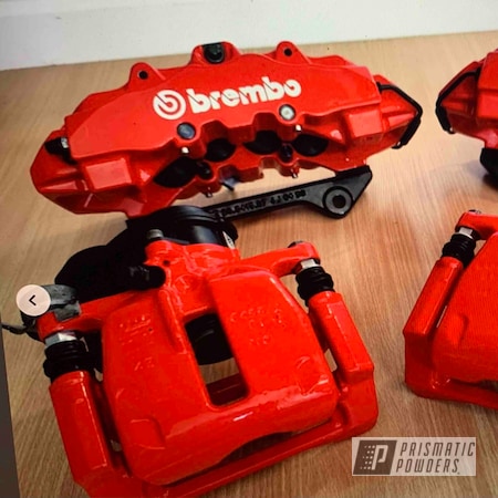 Powder Coating: Passion Red PSS-4783,Brembo,Clear Vision PPS-2974,Automotive,Brake Calipers,Brakes