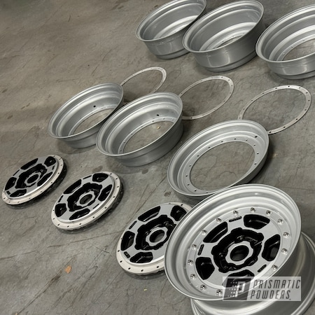 Powder Coating: Wheels,Porsche Silver PMS-0439,Automotive,Clear Vision PPS-2974,Rims,Ink Black PSS-0106,Porsche