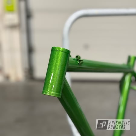 Powder Coating: Bicycles,Illusion Lime Time PMB-6918,Clear Vision PPS-2974,Bike Frame,Bicycle Frame