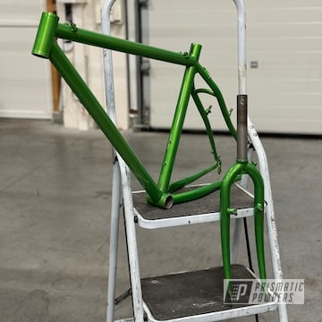 Clear Vision And Illusion Lime Time Bike Frame