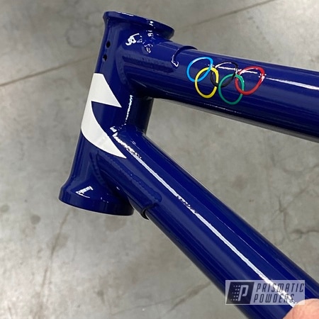 Powder Coating: Bicycles,Powder Coated French Bicycle Frame,Clear Vision PPS-2974,Bike Frame,BMX Bike,NAVY BLUE PSB-8009,BMX,Bicycle Frame
