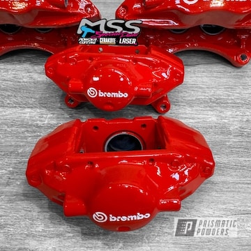 Clear Vision, Fighting Red, Flag Red And Gloss White Brembo Brake Calipers