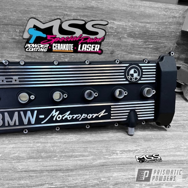 Bmw M1 Valve Cover Powder Coated In Black Satin Texture