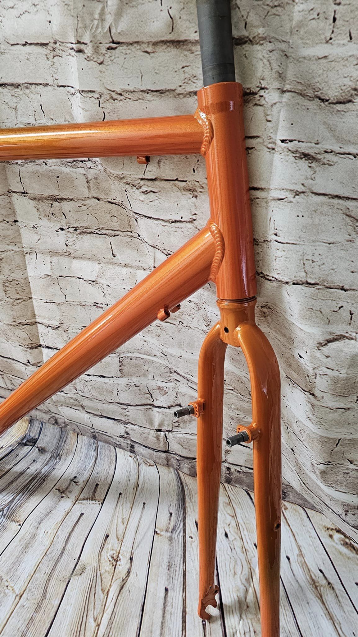 3 Fade Bike Frame done in a Clear Vision, Illusion Red, Illusion Orange ...