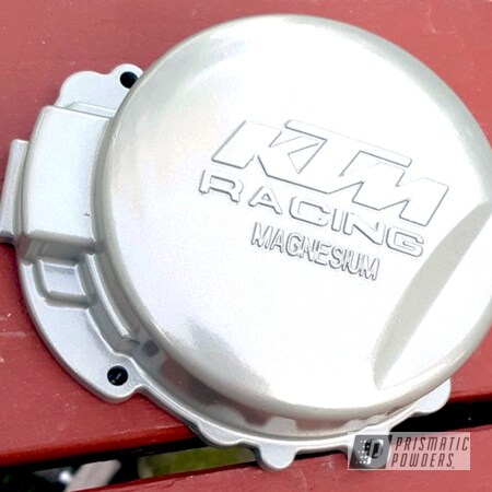 Powder Coating: Khaki Metallic PMB-6773,Motorcycles,KTM Engine Cover,Engine Components,Single Powder Application