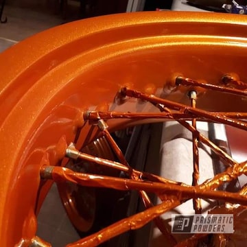 Orange Powder Coated Ktm Motorcycle Parts
