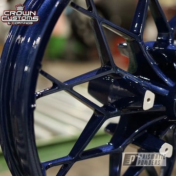 Motorcycle Wheels Powder Coated In Illusion Midnight