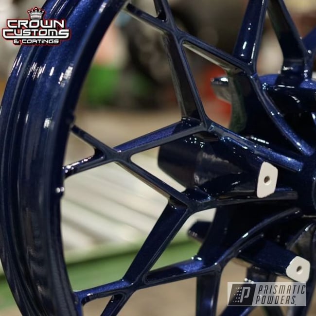 Motorcycle Wheels Powder Coated In Illusion Midnight