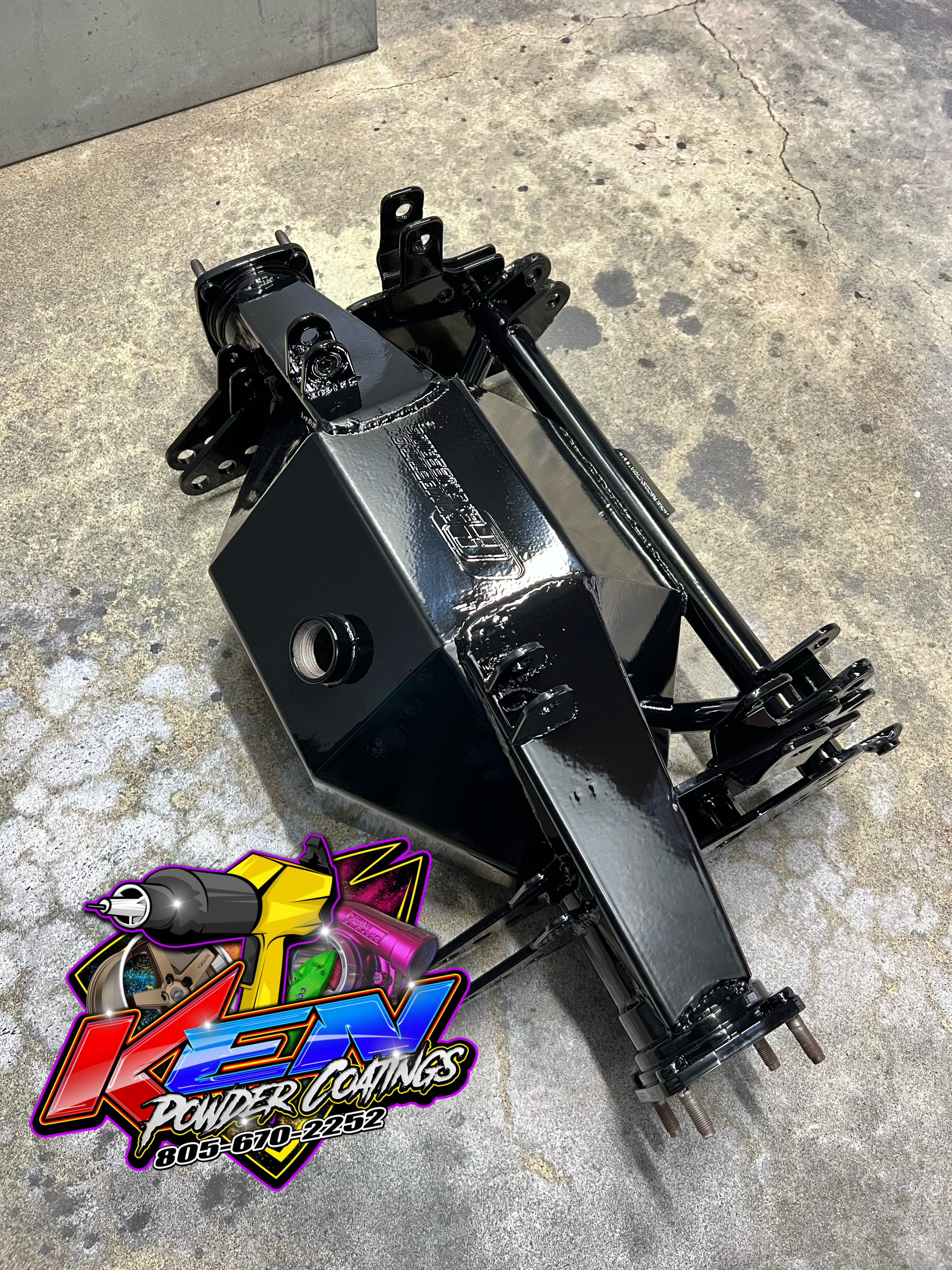 Custom Rear End coated with a Gloss Black Finish | Prismatic Powders