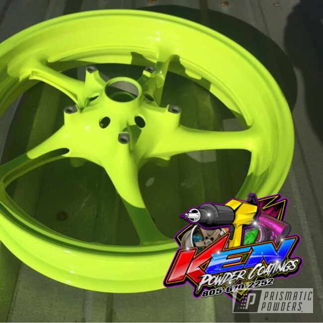 Motorcycle Wheels Powder Coated In Pps-2974 And Pss-1104