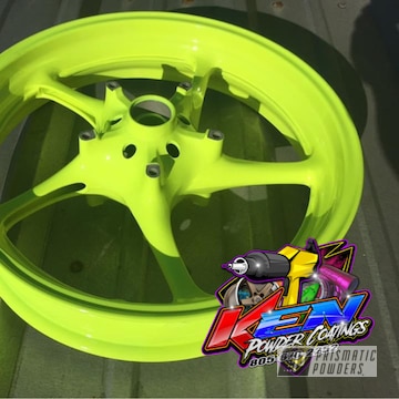 Motorcycle Wheels Powder Coated In Pps-2974 And Pss-1104