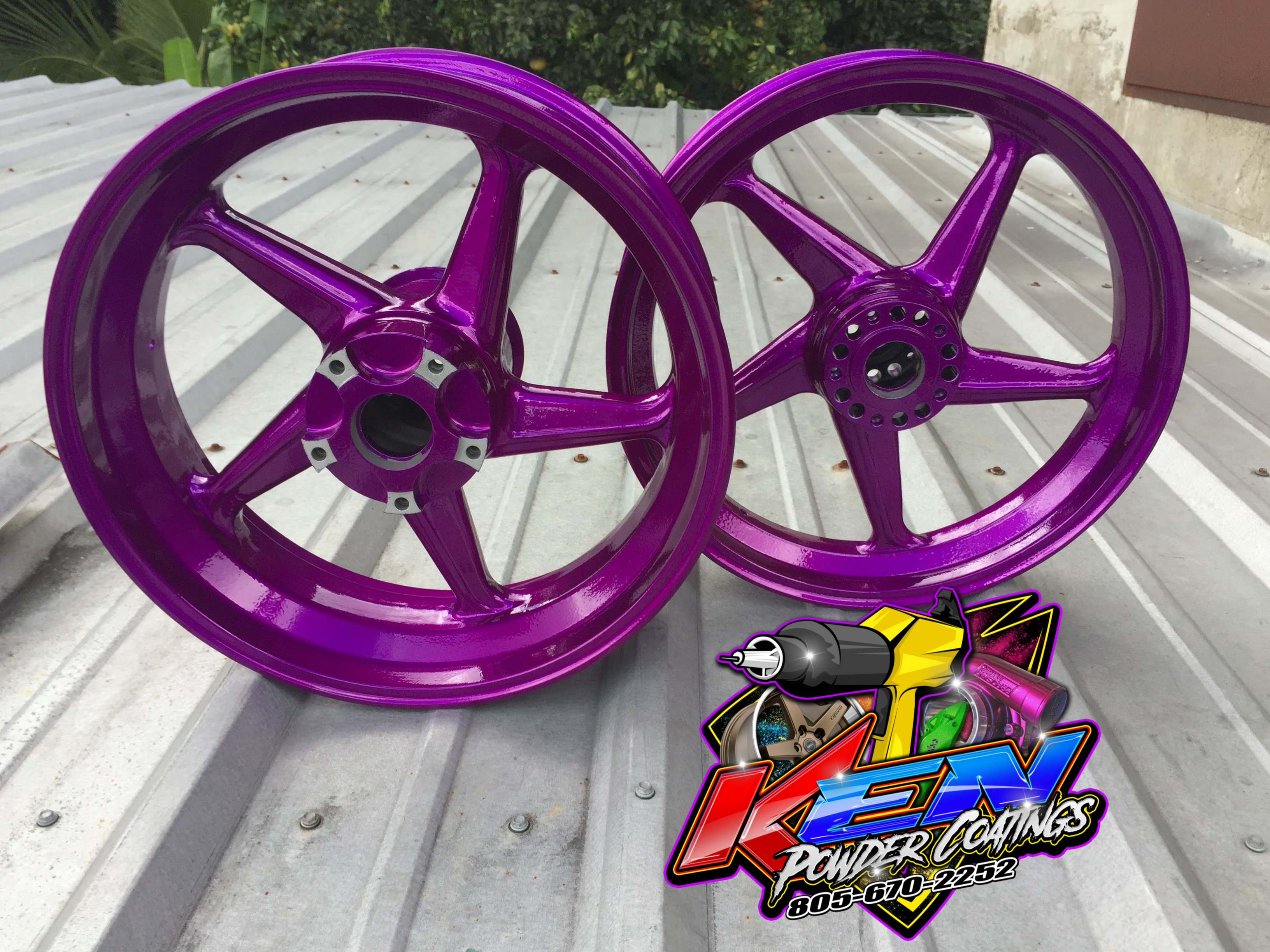 Purple Motorcycle Rims Motorcycle Wheels finished in Illusion Purple and Clear Vision ...