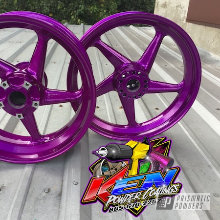 Powder Coating: Illusion Purple PSB-4629,Clear Vision PPS-2974,Motorcycle Wheels,Motorcycles