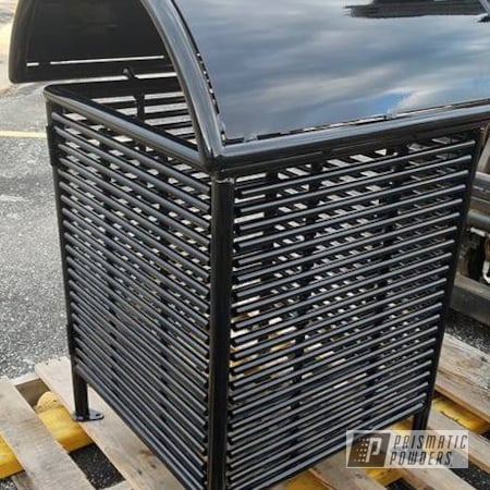 Powder Coating: Ink Black PSS-0106,Garbage Can,Miscellaneous,Single Powder Application