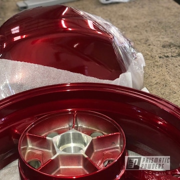 Candy Red Powder Coated Suzuki Gsxr Tank And Wheels
