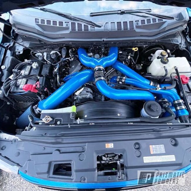 Intake Highflow Powder Coated In Clear Vision And Illusion Lite Blue