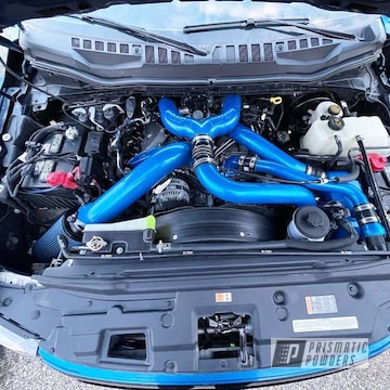 Intake Highflow Powder Coated In Clear Vision And Illusion Lite Blue