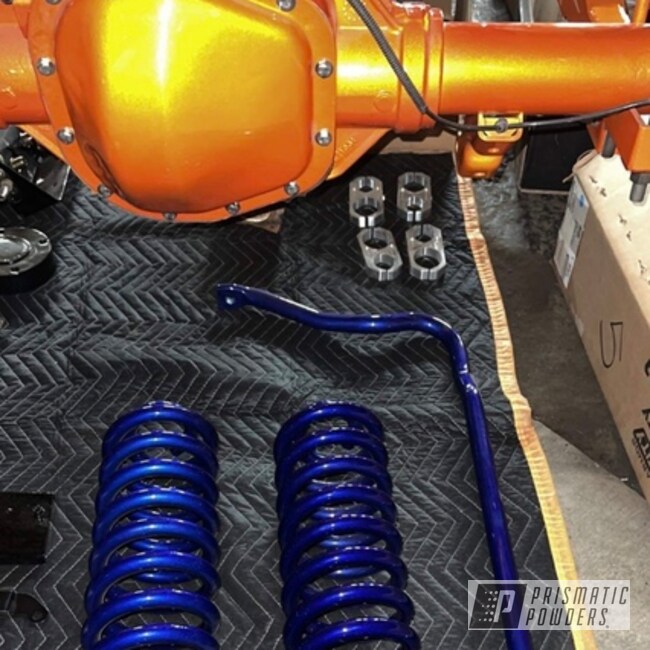 Transmission And Suspension Parts In Illusion Royal Powder Coated In Illusion Royal