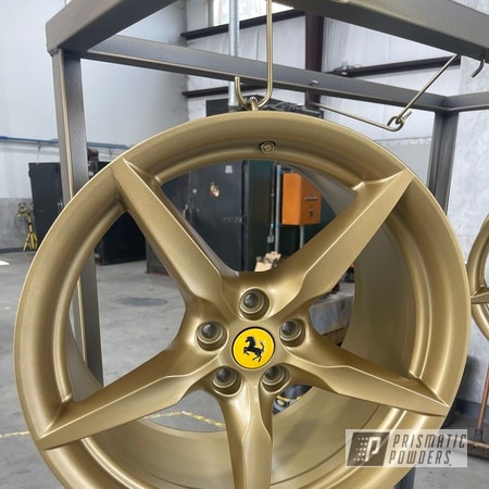 Powder Coating: Spanish Gold EMS-0940,Rims,Ferrari,Wheels