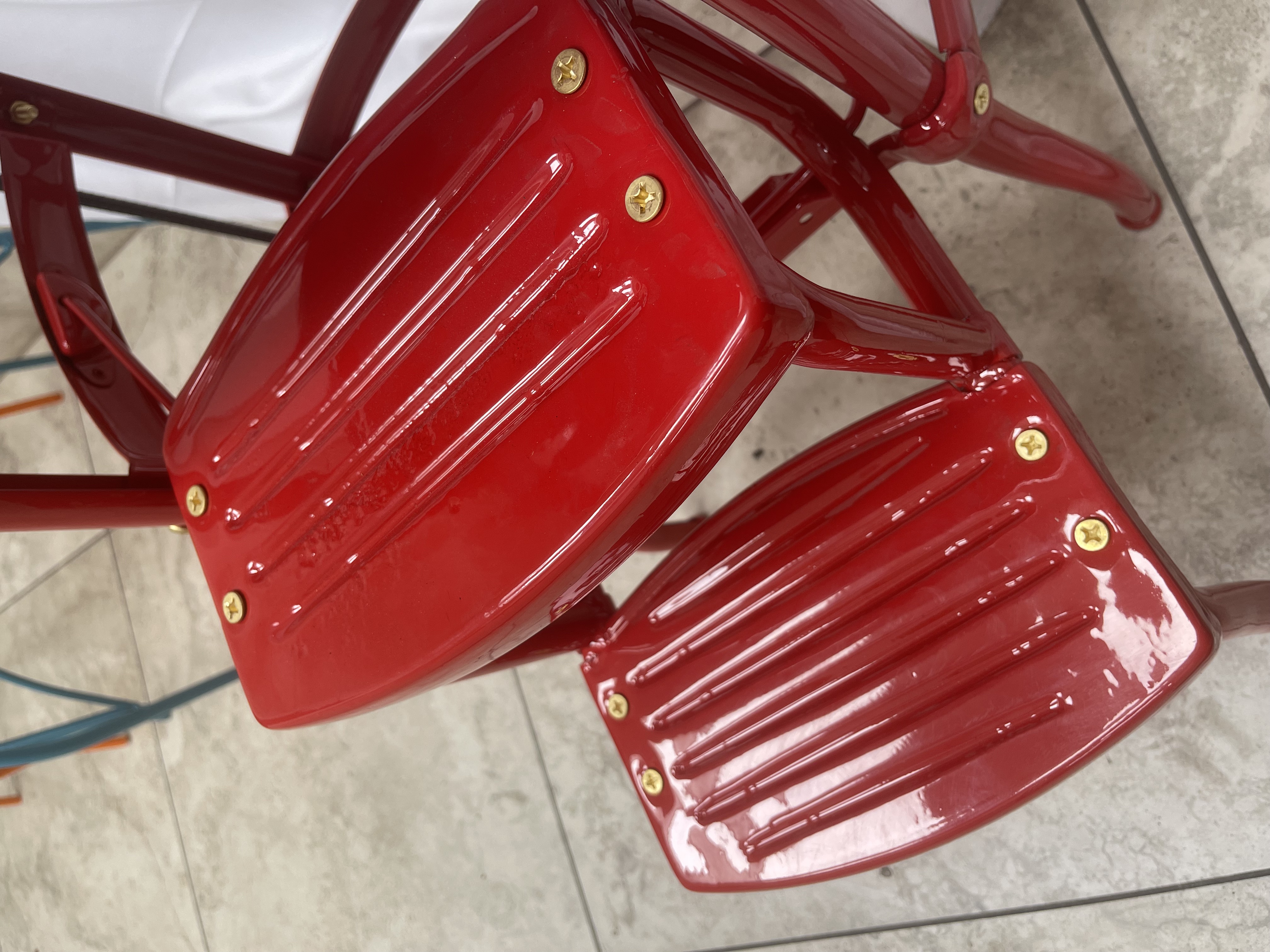 Step Stool coated with Astatic Red | Prismatic Powders