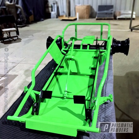 Powder Coating: Kiwi Green PSS-5666,Powder Coated Frame,Go Kart Frame,Single Color Application,Miscellaneous,Automotive