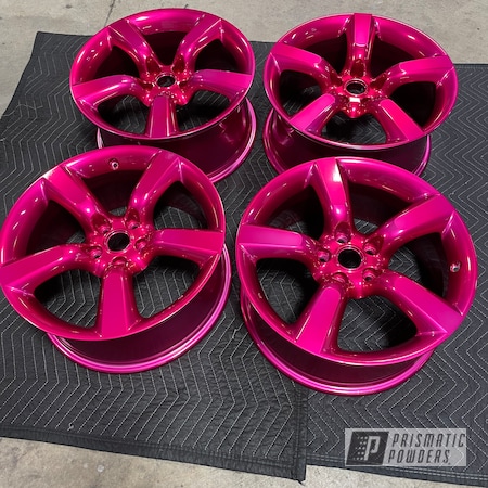 Powder Coating: Nissan,Illusion Pink PMB-10046,Rims,350z,Automotive,Wheels