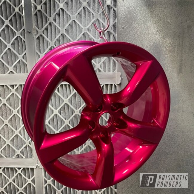 Nissan Wheels Powder Coated In Illusion Pink
