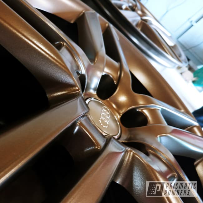 Powder Coated Bronze Audi Wheels
