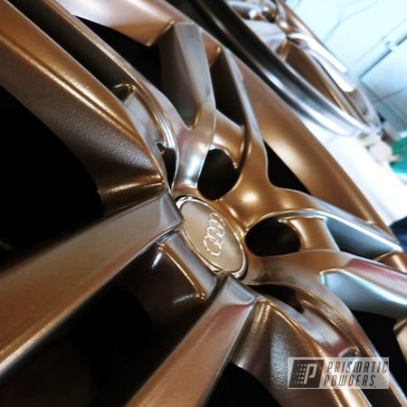 Powder Coating: Wheels,Automotive,19inch,GOLD RUBBED BRONZE UMB-4469,Audi