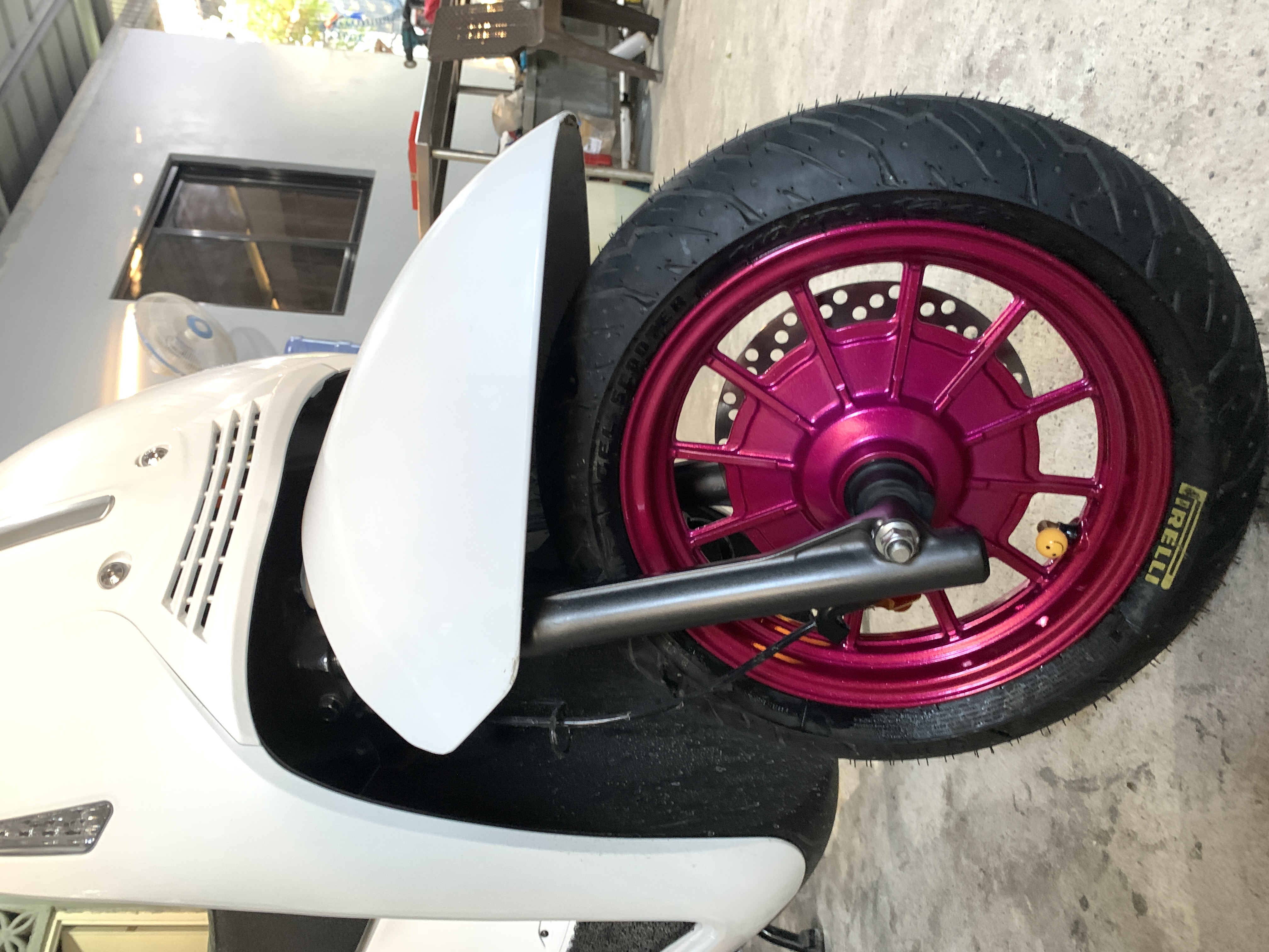 Scooter Rims finished with a Racing Raspberry and Super Chrome Plus ...