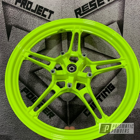 Powder Coating: Wheels,Clear Vision PPS-2974,Rims,Neon Yellow PSS-1104