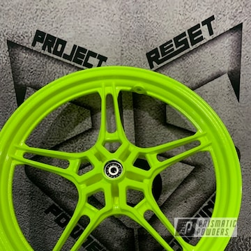Yamaha Sniper Rims Powder Coated In Clear Vision And Neon Yellow
