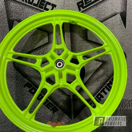 Powder Coating: Wheels,Clear Vision PPS-2974,Rims,Neon Yellow PSS-1104