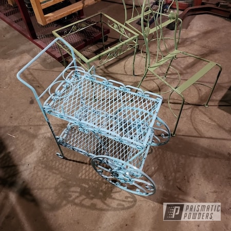 Powder Coating: Custom Outdoor Patio Furniture,Sea Foam Green PSS-4063,Outdoor Patio Furniture,patio,Outdoor Decor,Frog Green PSS-4486,Cart,Patio Chairs,Patio Furniture,Chairs,Furniture
