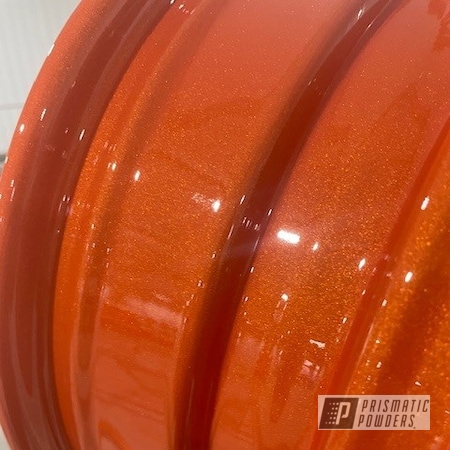 Powder Coating: Clear Vision PPS-2974,Sandblast,powder coated,Prismatic Powders,Illusion Orange PMS-4620