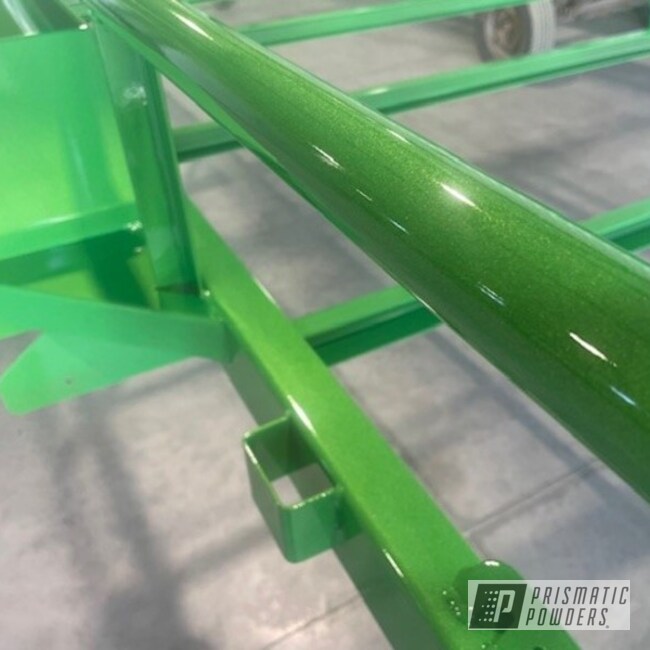 Trailer Frame Powder Coated In Illusion Green Ice