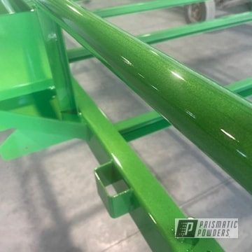 Trailer Frame Powder Coated In Illusion Green Ice