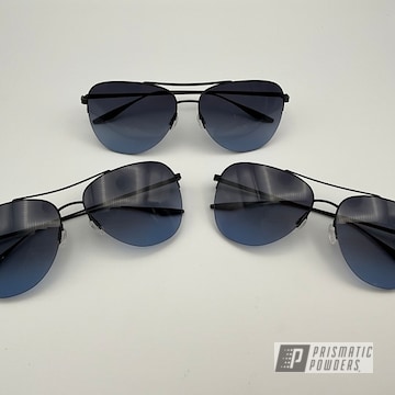 Custom Sunglasses Powder Coated In Black Jack