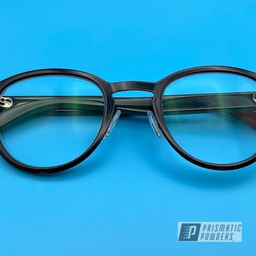 High Gloss Black And Gloss Black Custom Eyeglasses
